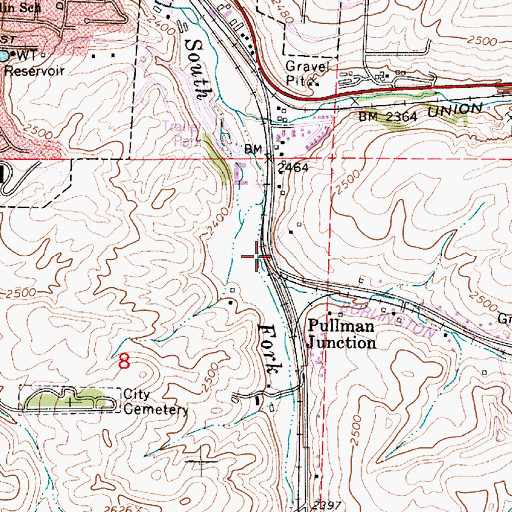 Topographic Map of Sunshine Creek, WA