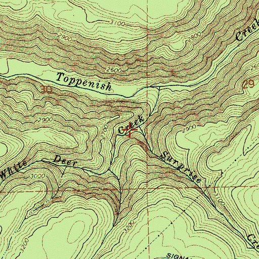 Topographic Map of Surprise Creek, WA