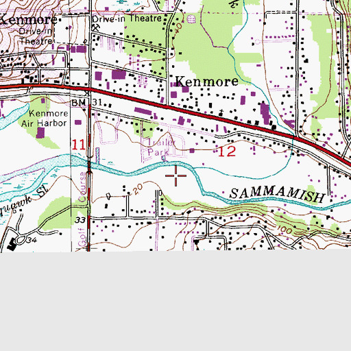 Topographic Map of Swamp Creek, WA