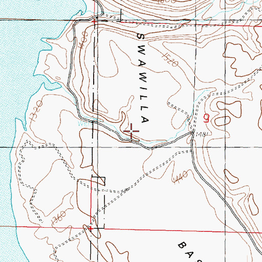 Topographic Map of Swawilla Basin, WA