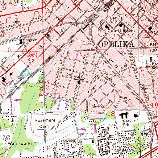Topographic Map of Saint Lukes African Methodist Episcopal Church, AL