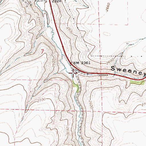 Topographic Map of Sweeney Gulch, WA