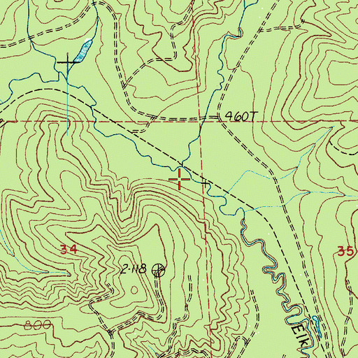 Topographic Map of Swem Creek, WA