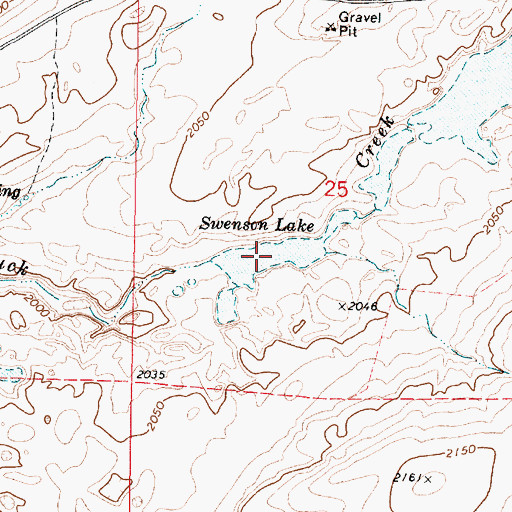 Topographic Map of Swenson Lake, WA