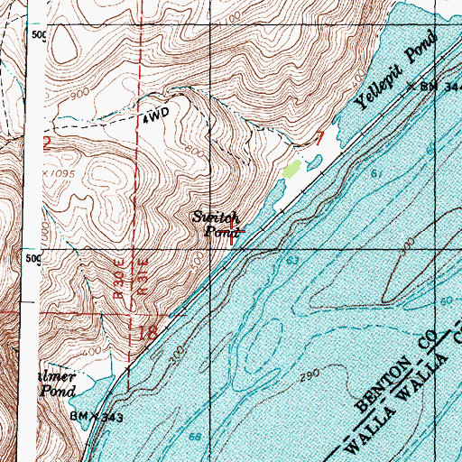 Topographic Map of Switch Pond, WA