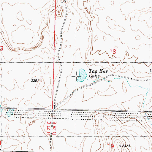 Topographic Map of Tag Ear Lake, WA