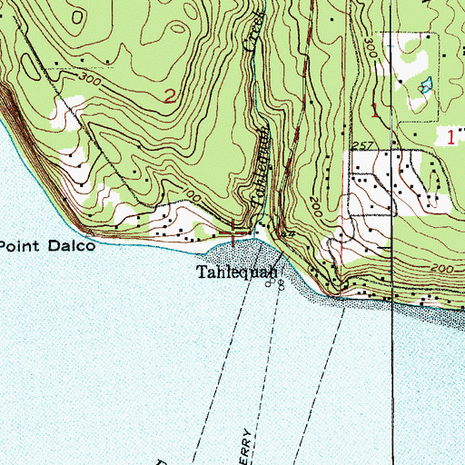 Topographic Map of Tahlequah Creek, WA