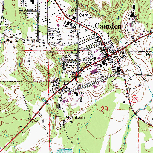 Topographic Map of Saint Pauls African Methodist Episcopal Church, AL
