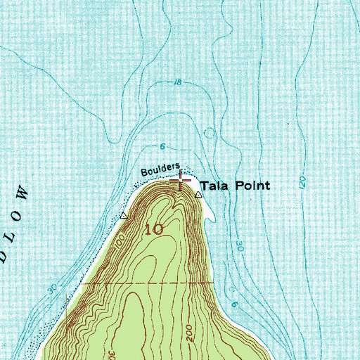 Topographic Map of Tala Point, WA
