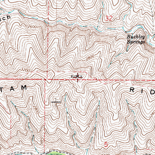 Topographic Map of Tam Tam Ridge, WA