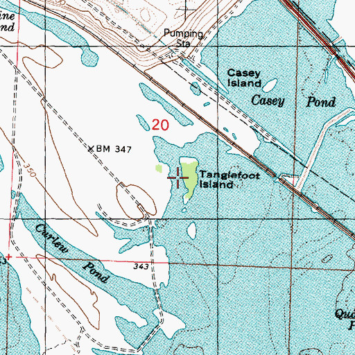 Topographic Map of Tanglefoot Island, WA