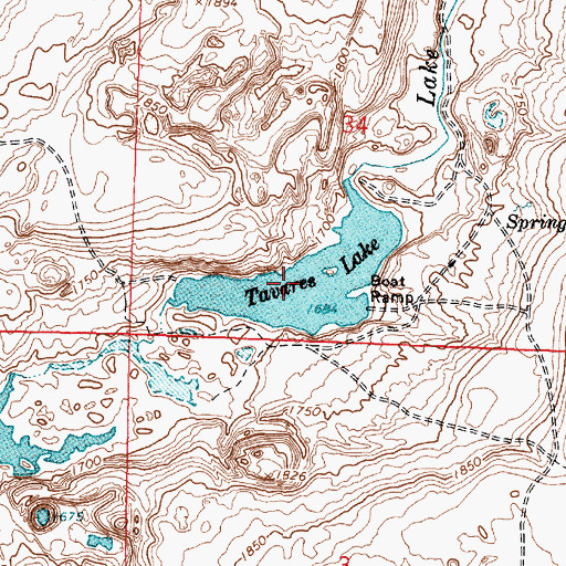 Topographic Map of Tavares Lake, WA
