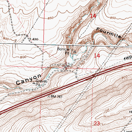 Topographic Map of Taylor Canyon, WA