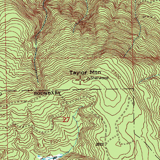Topographic Map of Taylor Mountain, WA