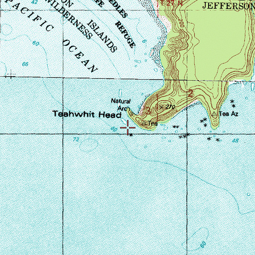 Topographic Map of Teahwhit Head, WA