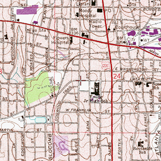 Topographic Map of Zion African Methodist Episcopal Church, AL
