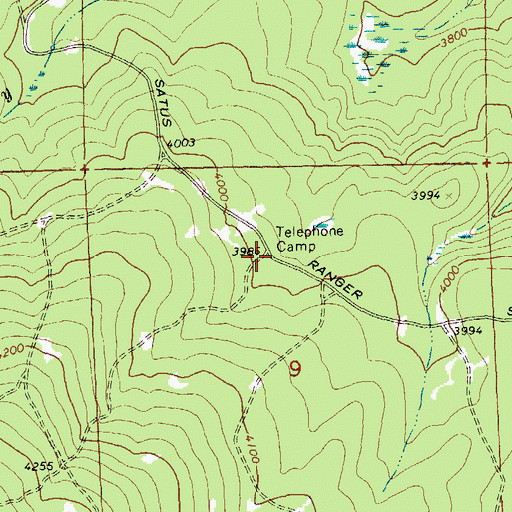 Topographic Map of Telephone Camp, WA