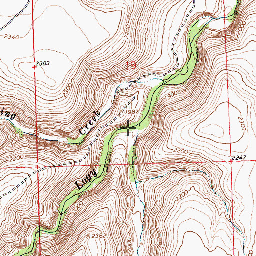 Topographic Map of Tenie Creek, WA
