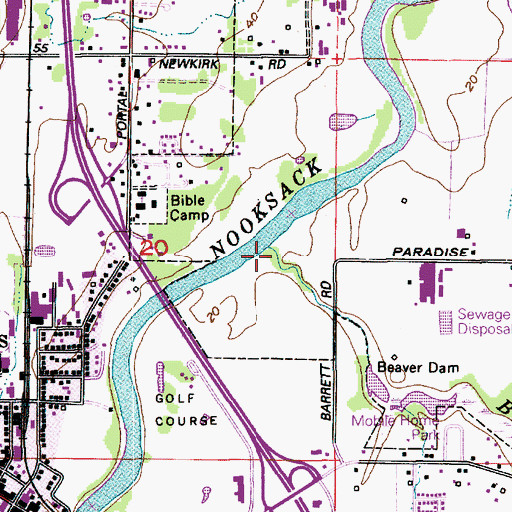 Topographic Map of Tenmile Creek, WA