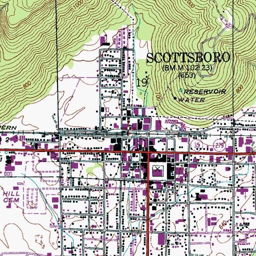Topographic Map of Saint Pauls African Methodist Episcopal Church, AL