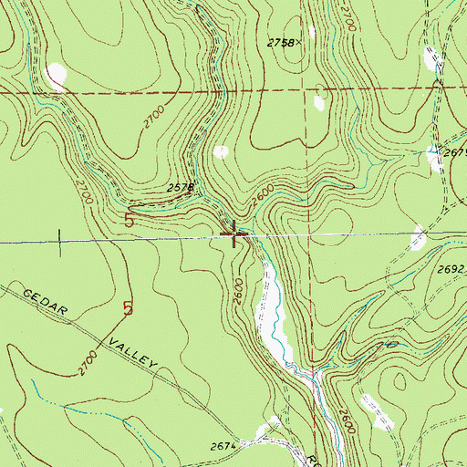 Topographic Map of Tepee Creek, WA