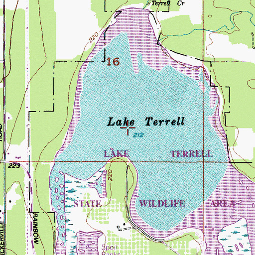 Topographic Map of Lake Terrell, WA