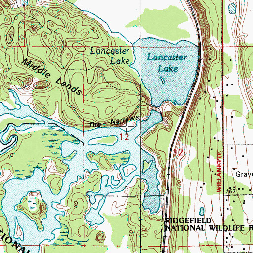 Topographic Map of The Narrows, WA