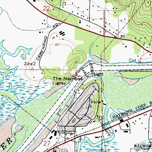 Topographic Map of The Narrows, WA