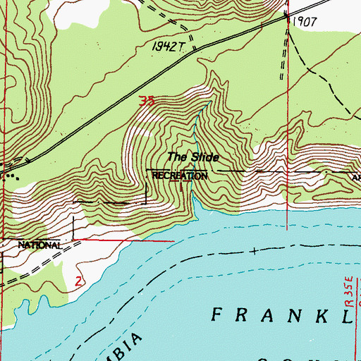 Topographic Map of The Slide, WA