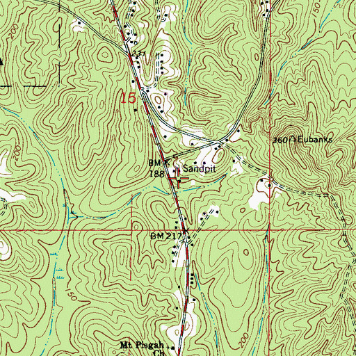 Topographic Map of Cooper Mission Christian Methodist Episcopal Church, AL