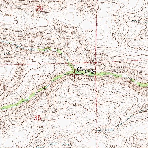 Topographic Map of Third Creek, WA