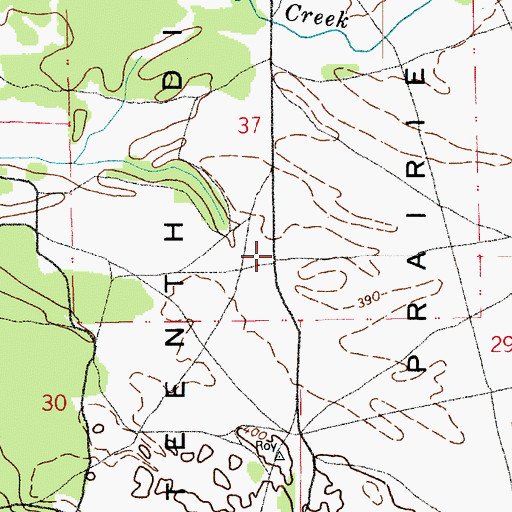 Topographic Map of Thirteenth Division Prairie, WA