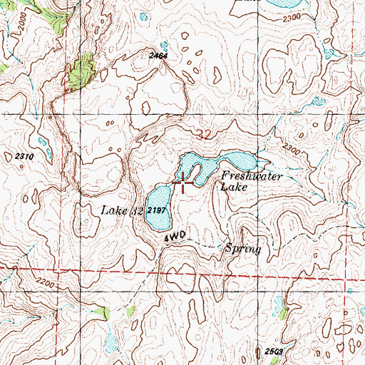 Topographic Map of Lake Thirty-Two, WA