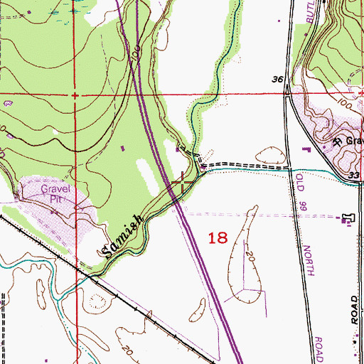 Topographic Map of Thomas Creek, WA