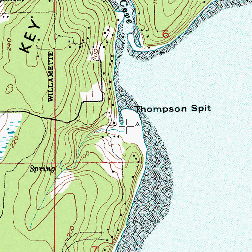 Topographic Map of Thompson Split, WA