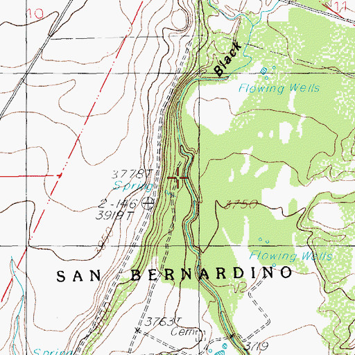 Topographic Map of Black Draw, AZ