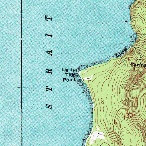 Topographic Map of Tide Point, WA