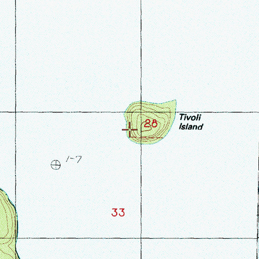 Topographic Map of Tivoli Island, WA