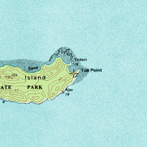 Topographic Map of Toe Point, WA