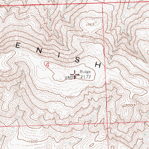 Topographic Map of Toppenish Ridge, WA