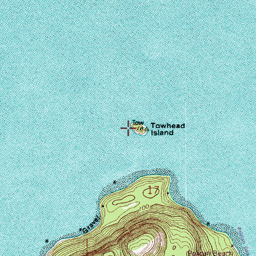 Topographic Map of Towhead Island, WA