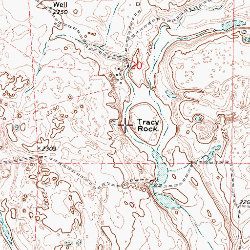 Topographic Map of Tracy Rock, WA