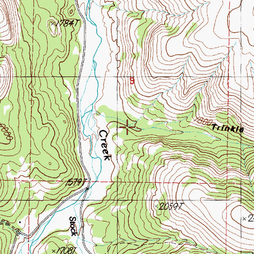 Topographic Map of Trinkle Canyon, WA