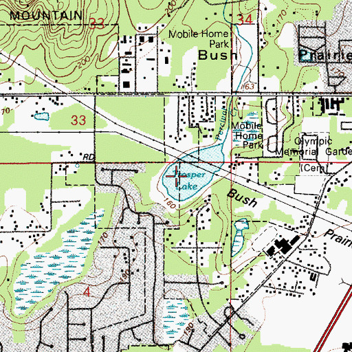 Topographic Map of Trosper Lake, WA