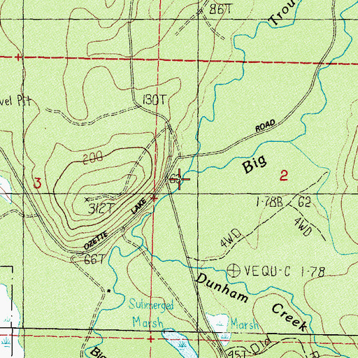 Topographic Map of Trout Creek, WA