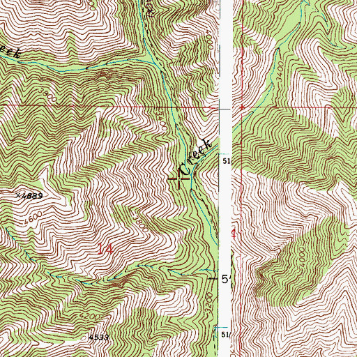 Topographic Map of Trout Creek, WA