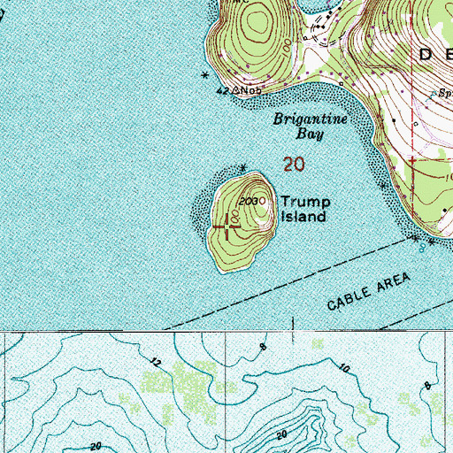 Topographic Map of Trump Island, WA