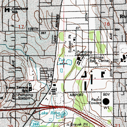 Topographic Map of Tub Lake, WA