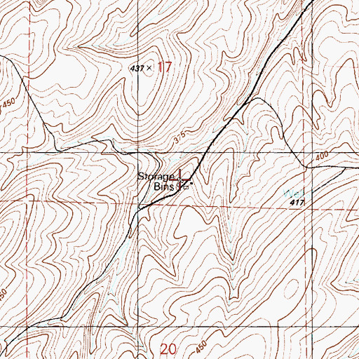 Topographic Map of Tucker Farm, WA
