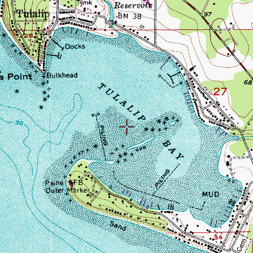 Topographic Map of Tulalip Bay, WA